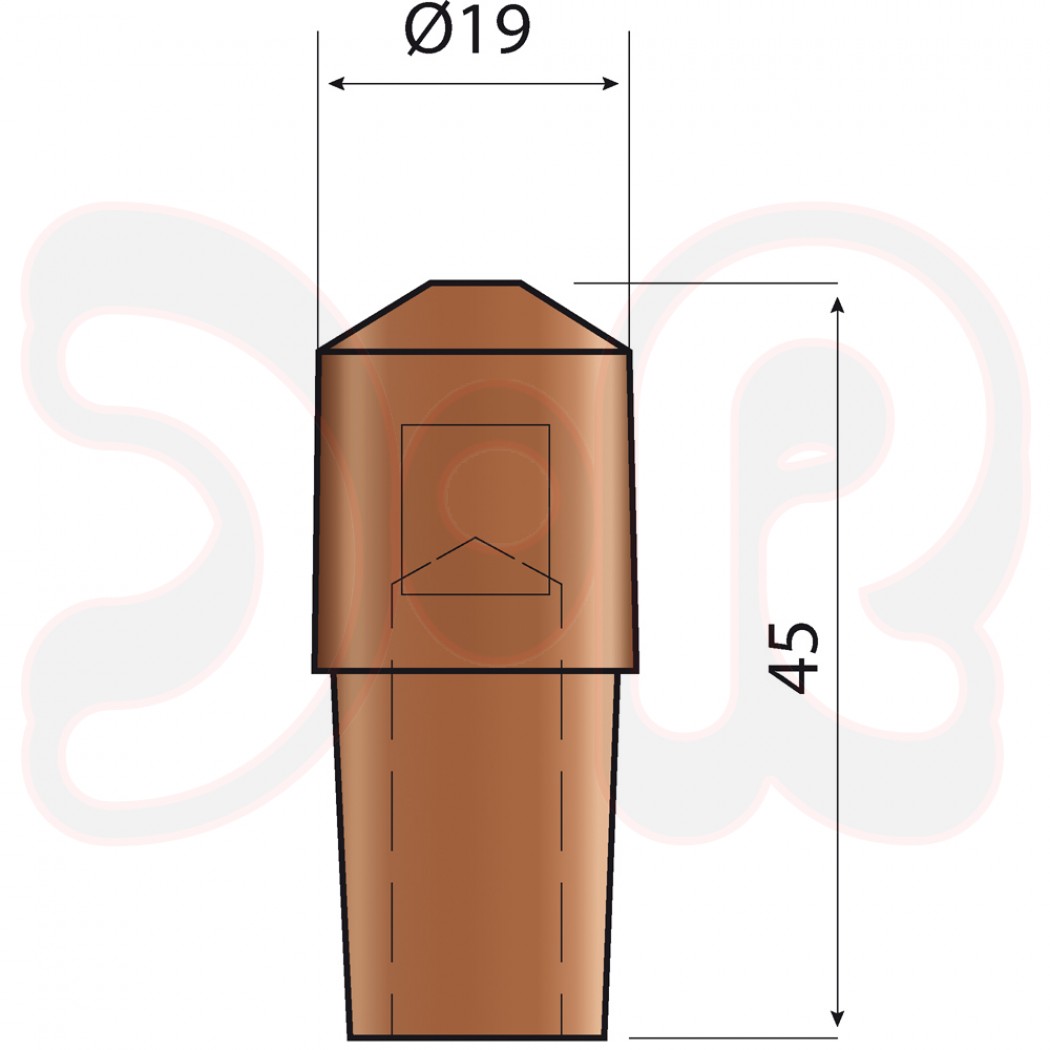 Elektrode Ø 18 mm mit zentraler Spitze für PN 36-42, PN140X, PB-PBP-PF, PF INVERTER