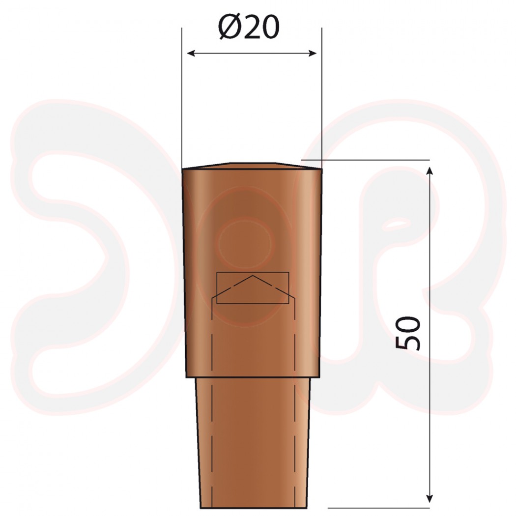 Elektrode Ø 16 mm mit zentraler Spitze für DR 8 - DR 15