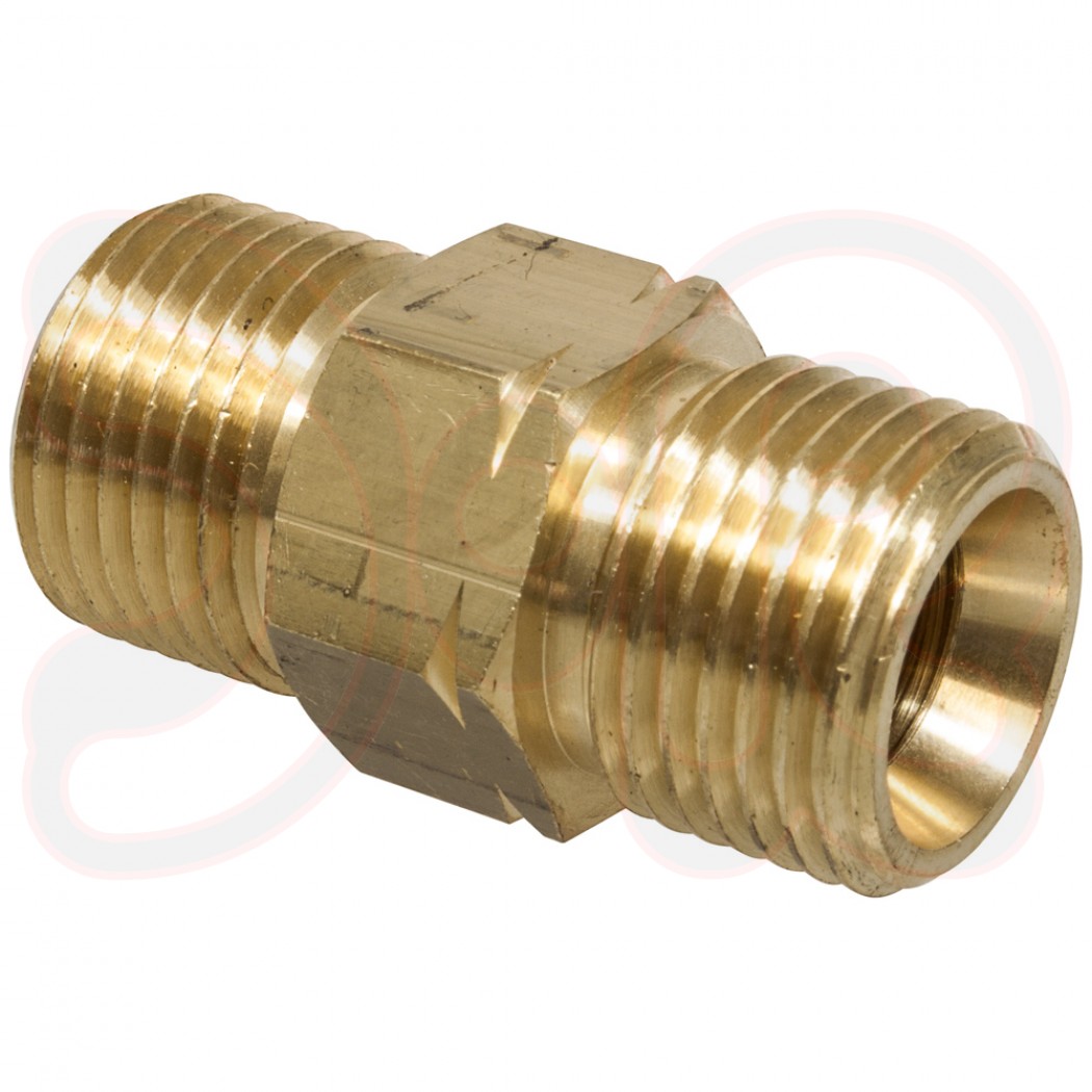 Doppelnippel, DIN 8542 - G 3/4" RH flach dichtend auf G 3/4" RH flach dichtend