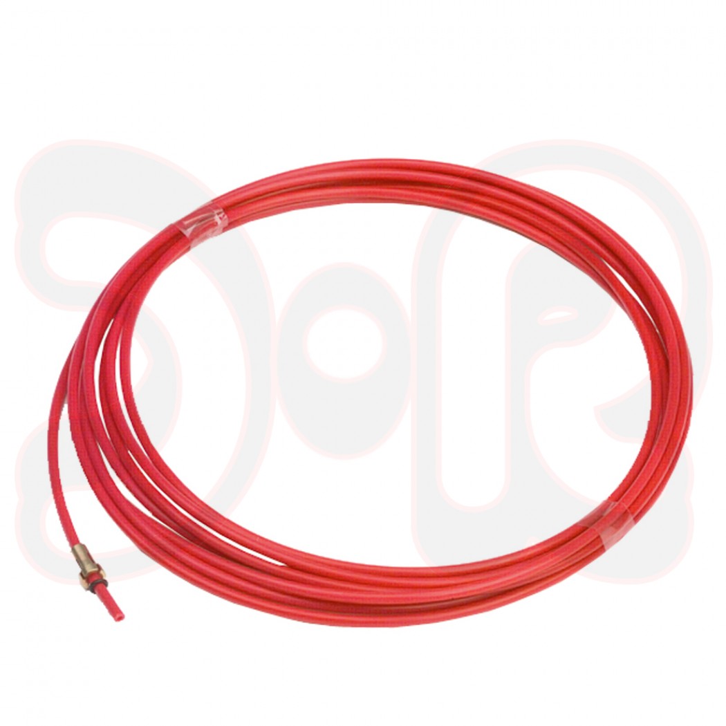 Teflonseele rot 5 m für Draht 1,0-1,4 mm komplett