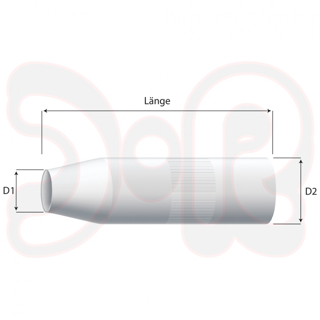 BINZEL Gasdüse ABIMIG NI TYP W T 340 L: 62 mm, konisch, NW10