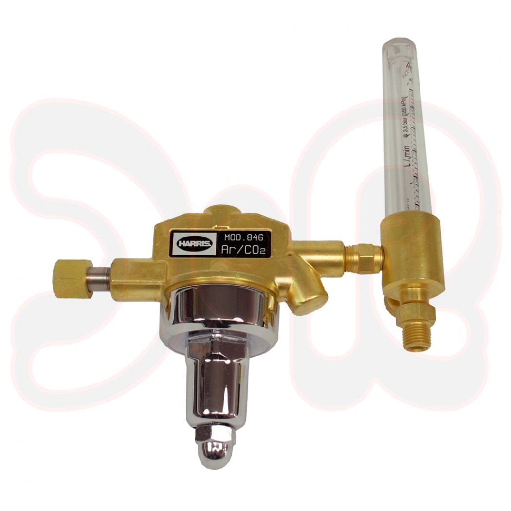 HARRIS Entnahmestellendruckminderer einstufig Ar/CO2 25 bar/30 l/min Flowmeter