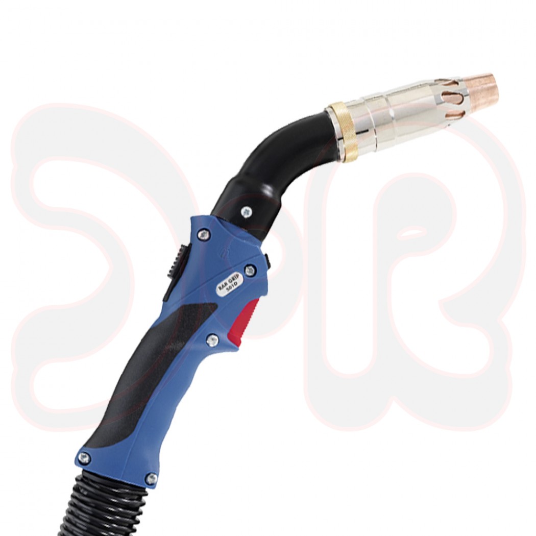 BINZEL MIG/MAG-Rauchgas-Absaugbrenner RAB GRIP 36 KD Quicklock, Zuluftregler oben, 4 m, gasgekühlt