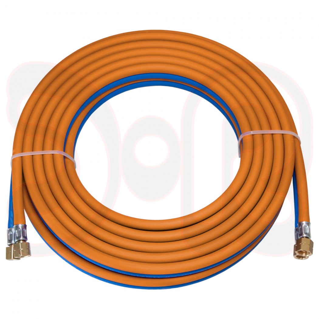 Zwillings-Autogenschl. Propan/Sauerstoff aussen Ø 16/16mm komplett montiert 40m