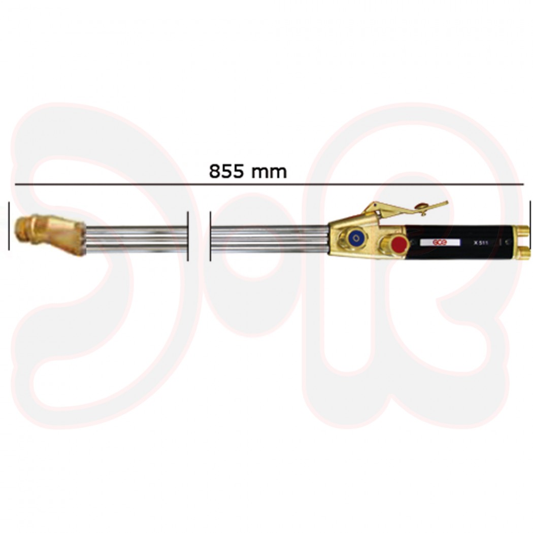 Handschneidbrenner Rhöna X511 Kopfwinkel 0° Brennerlänge 855mm