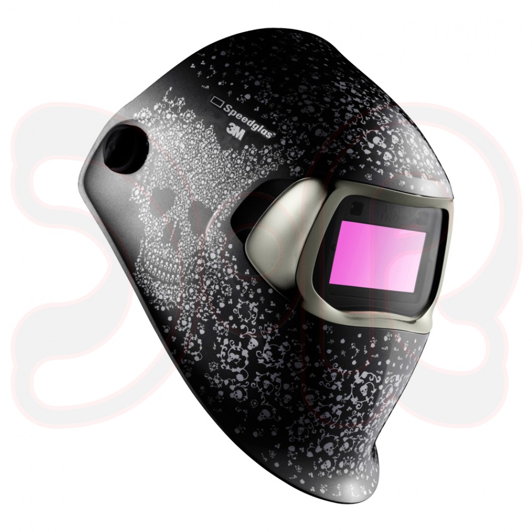 SPEEDGLAS 100 Graphic Schweißmaske "Skull Juwels" mit Schweißfilter 100V, DIN 8-12