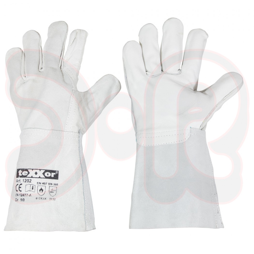 MAG - Schweißerhandschuhe 350mm Kombi-Voll/Spaltleder TEXXOR