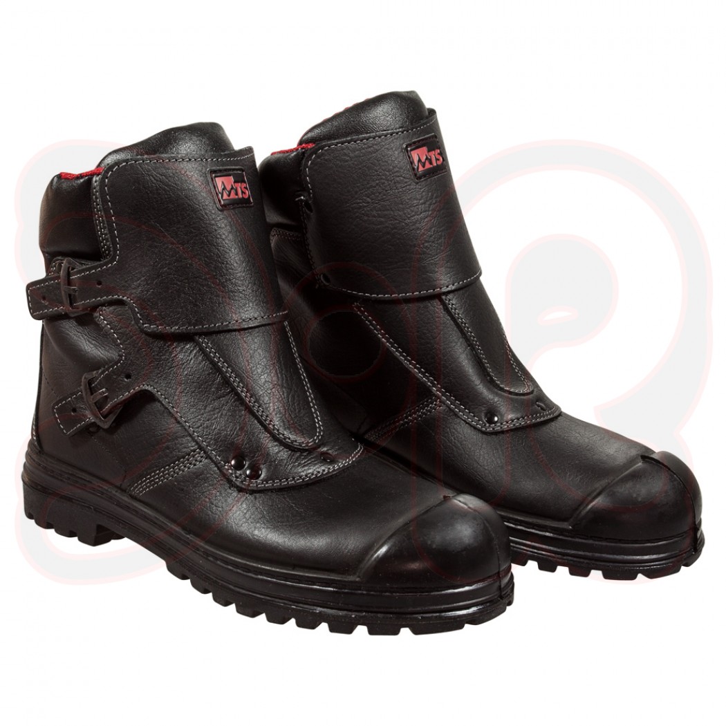 Schweißerstiefel S3, Gr. 43, schwarz, 2 Schnallen mit Klappmechanismus nach EN ISO 20345