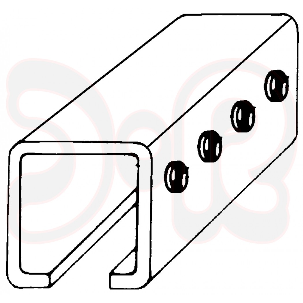 Schienenverbinder für C-Profil 40x40
