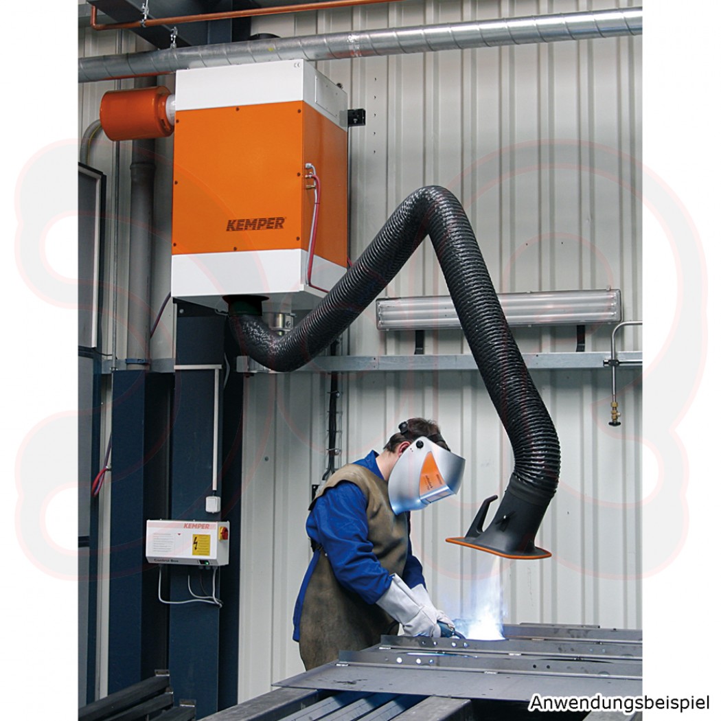 KEMPER Patronenfilter stationär mit 1 Absaugarm 4,0 m, Rohrausführung