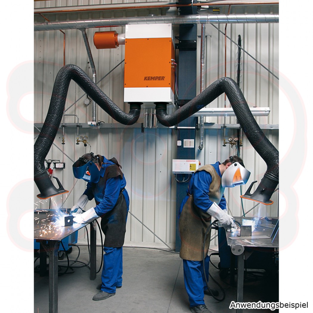 KEMPER Patronenfilter stationär mit 2 Absaugarmen, Rohrausführung