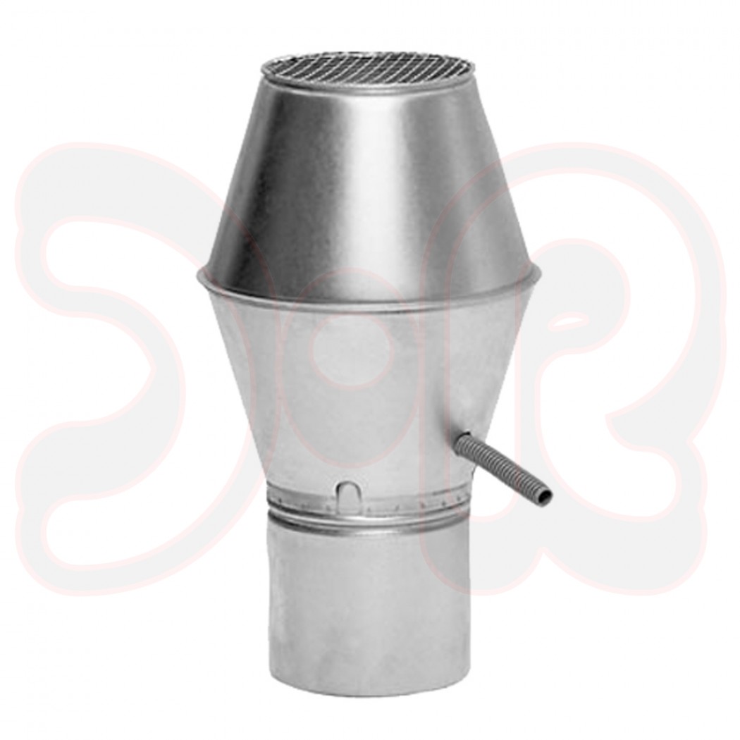 Deflektorhaube Übersteckmuffe passt auf Rohr mit Schutzgitter Ø 315mm