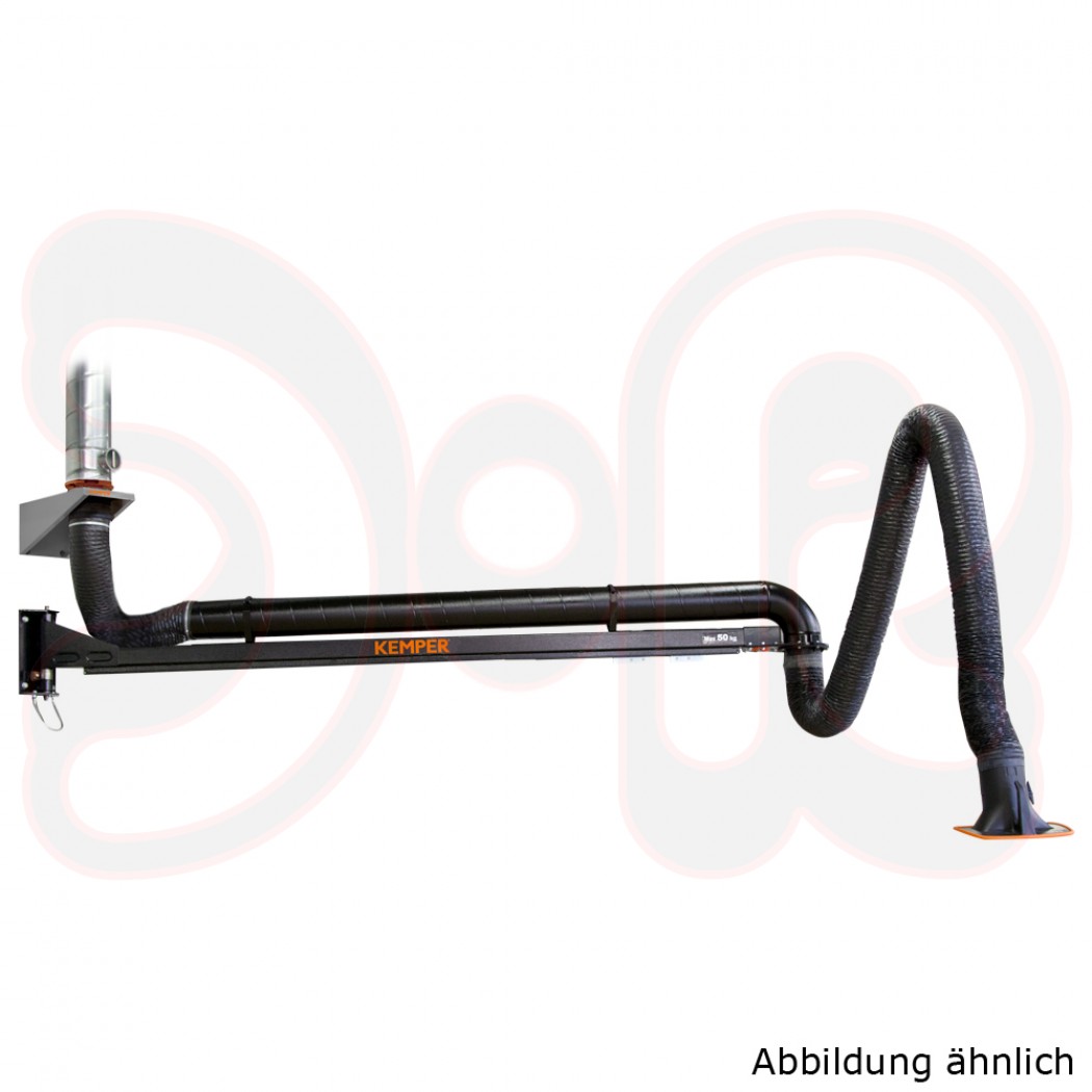 KEMPER Abluftset 2 Gelenke, 6m Arm, Schlauchausführung