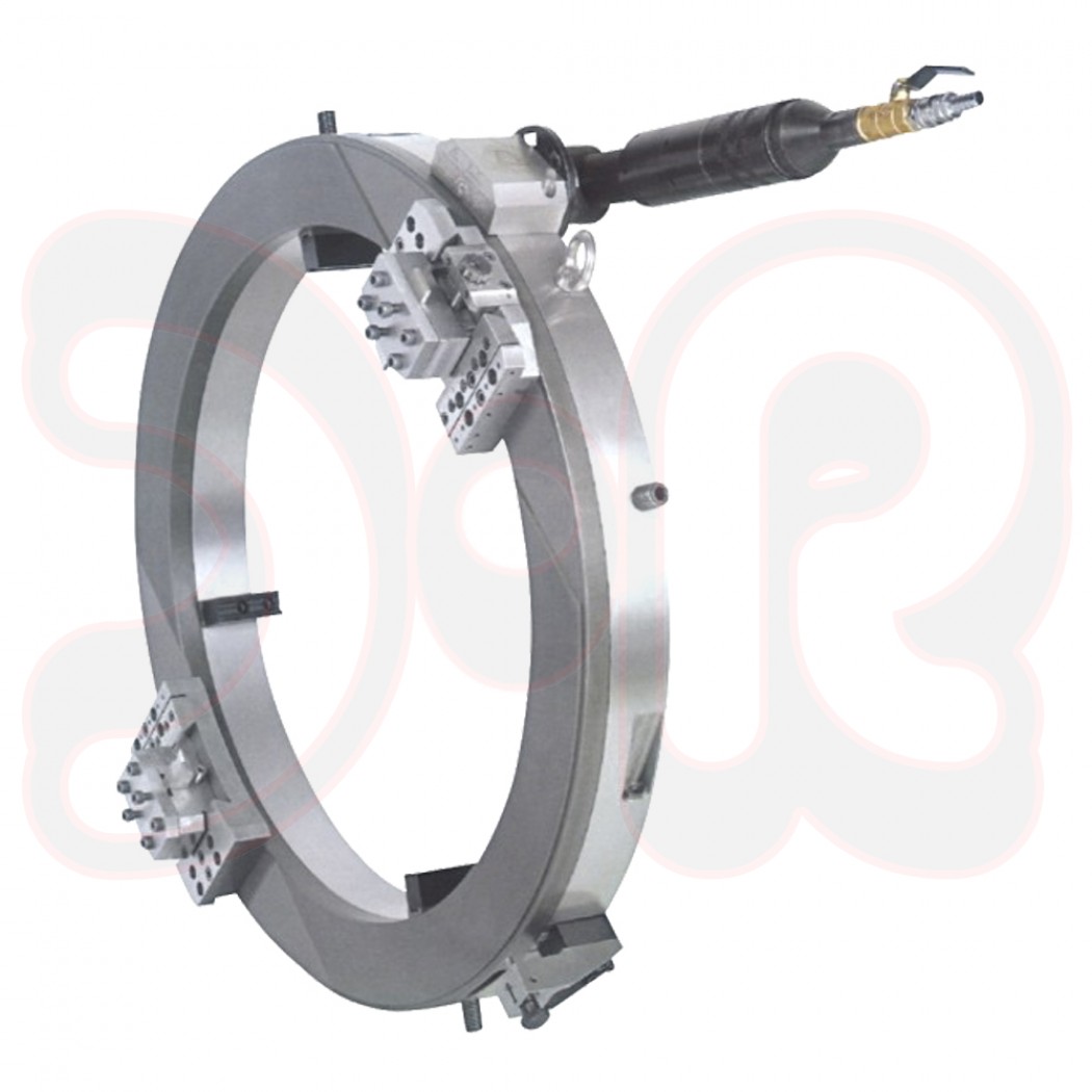 SCAPP pneumatische Rohr-Anfasmaschine PIPE 300, für durchlaufende Rohrleitungen, Rohr-Ø 150-300 mm