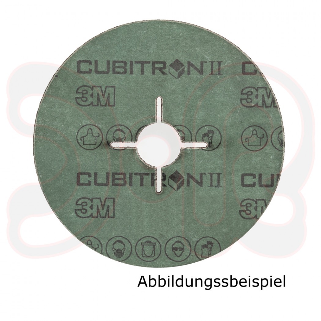 3M Fiberscheibe Cubitron II 987C f. Edelstahl, Körnung: 80+, Ø 125mm, Innenloch-Ø: 22,23mm