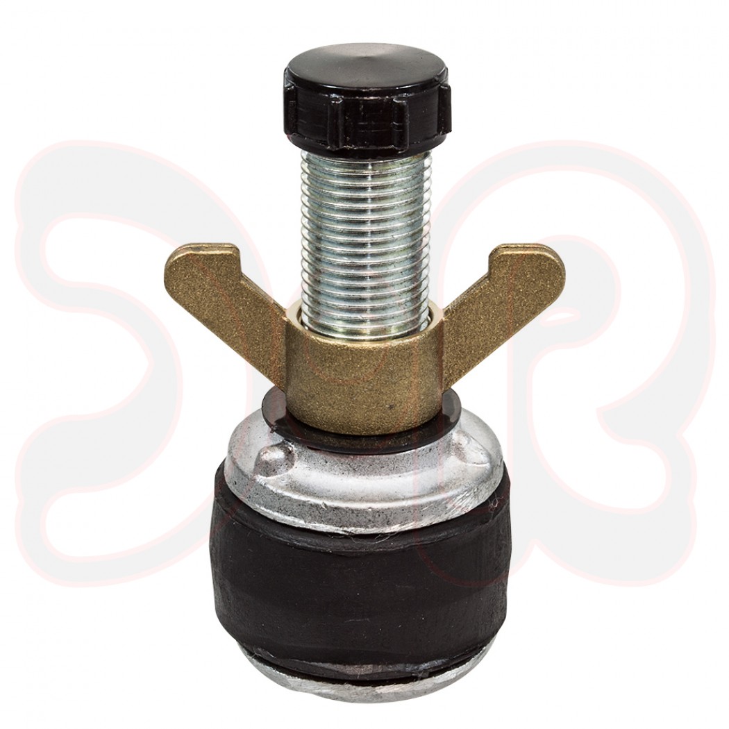 SCAPP Verstellbarer Rohrstopfen ALU 2" Gr. 50mm mit Hohl-Gewindeschaft 1/2" Bereich 48 - 62mm