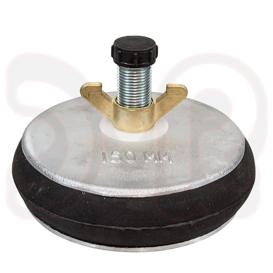SCAPP Verstellbarer Rohrstopfen ALU 6" Gr. 150mm mit Hohl-Gewindeschaft 1/2" Bereich 149 - 165mm