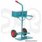 SCAPP Flaschenwagen f. 1 x 10 l u. 1 x 20 l Gasflaschen, Standplatte, Werkzeugkasten, Vollgummiräder