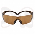 3M SecureFit 400 Schutzbrille, brauner Rahmen, PC, UV, Scotchgard Anti-Beschlag, Tönung bronze