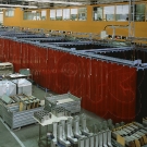 Streifenvorhang B=2070 x H=1600 x D=1,0 mm, rotorange, ohne Saum, nach DIN 1598