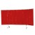 3-teilige Schutzwand fahrbar, Gesamtbreite 375cm, mit Lamellen, rot transparent, nach DIN EN 1598